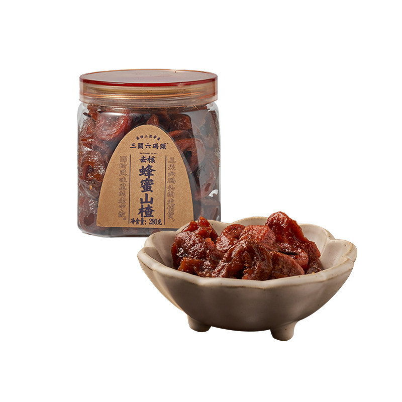 三关六码头甘草蜂蜜空心山楂香草果脯果干酸甜解馋小零食去核蜜饯