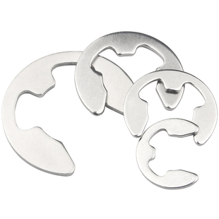 304不锈钢开口挡圈E型开口卡簧卡环卡扣M1.2M2M3M4M5M6M7M8M9-M15