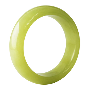 新疆和田玉黄口黄玉若羌料手镯羊脂级山料玉石镯子鉴定证书直播间