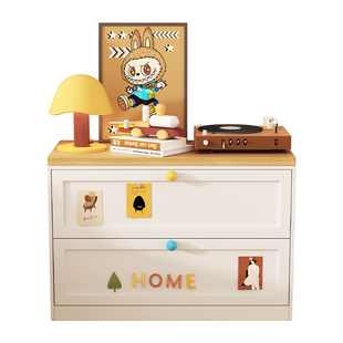 家用床头柜2025新款钢制多巴胺床边斗柜卧室奶油风储物收纳柜