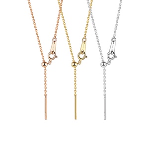 【老货老价】18k金au750万 能链针式项链可调节十字链素链锁骨链