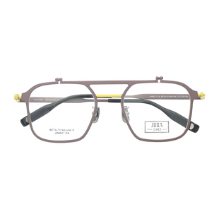 JIIIIA1985特色眼镜框男纯钛全框飞行员高端设计师磨砂眼镜架8011