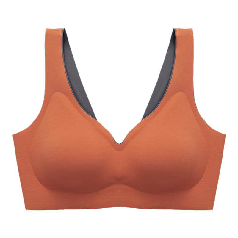 无痕运动内衣女无钢圈泰国乳胶美背小胸聚拢收副乳背心式睡眠文胸