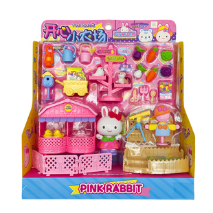 一言粉红兔新款开心小农场萌宠游乐园女孩仿真过家家玩具套装礼物