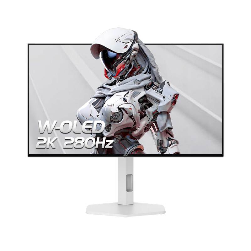 AOC 惊雪27英寸四代OLED电竞2K白色280Hz电脑显示器Q27G4ZDP屏240