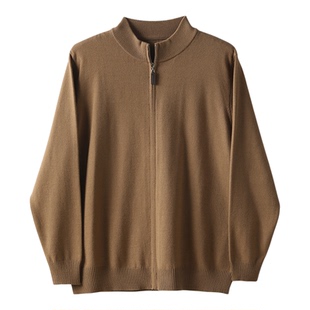 LUUD 复古老钱风纯色细针包芯纱毛衣外套男秋冬时尚百搭针织开衫