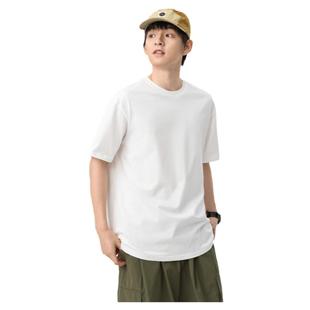 2025夏季三本针美式260g重磅纯棉短袖t恤男宽松休闲纯白色打底衫