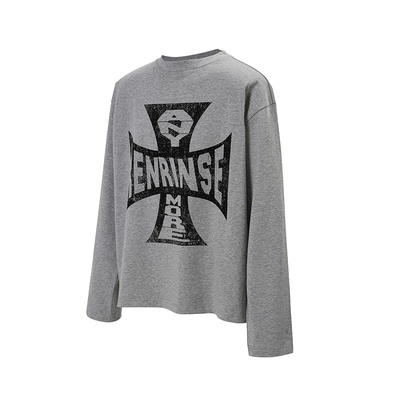 REDRINSE「铁十字」印花长袖tee