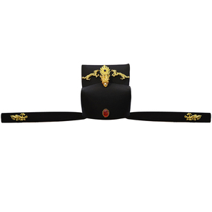 高端宋制乌纱帽中式婚礼新郎官帽子男龙头古装饰品影楼写真道具