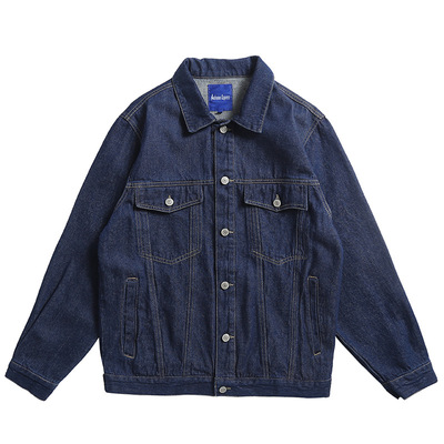 春季新休闲复古工装休闲牛仔外套