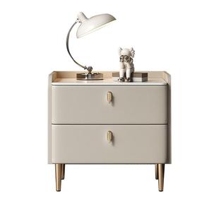 实木床头柜家用卧室2025新款轻奢高级感现代简约小型床边收纳柜子