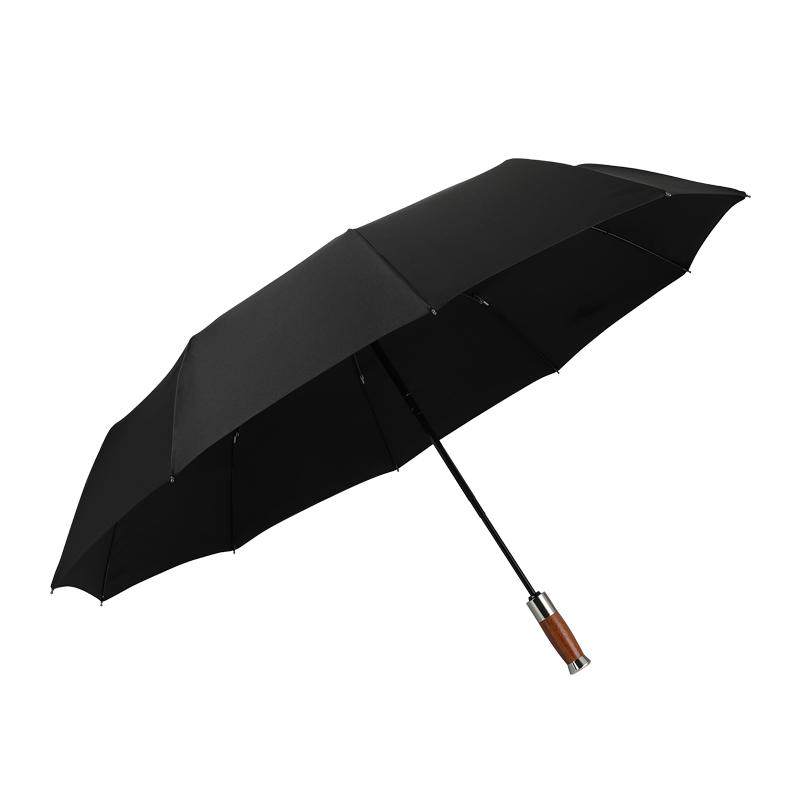 foxrain全自动折叠雨伞实木柄