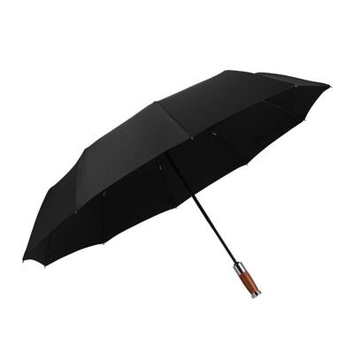 foxrain全自动折叠雨伞实木柄