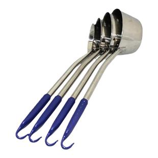 加厚不锈钢水舀子带刻度韩式挂钩无磁长柄勺子酒店饭店厨房粥汤勺