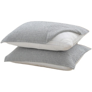 日式纯棉枕巾成人单人枕头巾纱布防滑不掉毛家用柔软棉布四季一对