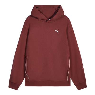 CNY马年款PUMA彪马春季男女休闲运动大红色上衣宽松卫衣636088-28