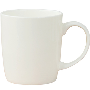纯白色骨瓷创意陶瓷杯子家用定制办公简约咖啡喝水杯奶杯小马克杯