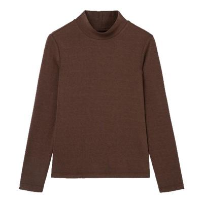 布景长袖直筒半高领打底衫