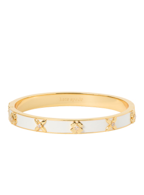 【3期免息】kate spade ks Heritage Bloom 女生桃心四叶花手镯女