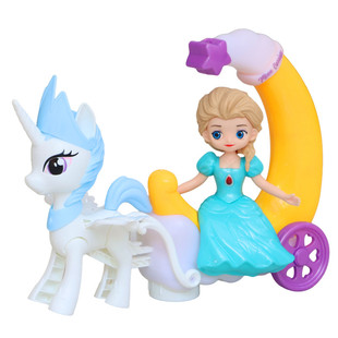 儿童手提灯笼音乐发光爱艾莎公主马车女孩马年礼物元宵节卡通花灯