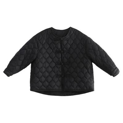 NNGZ女童新中式棉服外套冬季复古国风儿童棉衣洋气百搭童装棉袄