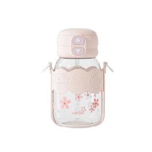 Vanow水杯女2026新款夏天学生上学专用便携tritan吸管儿童水杯子