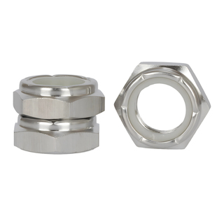 304/316L不锈钢美制薄型尼龙防松螺母ISO10511细牙GB6172超薄尼帽