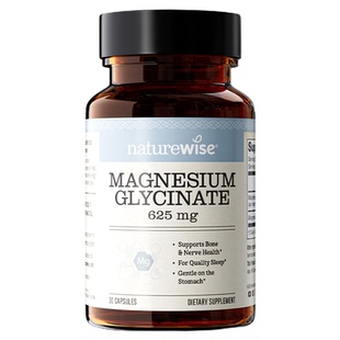 自然微萃甘氨酸镁补充剂女士成人螯合镁元素补镁片Nature官方正品