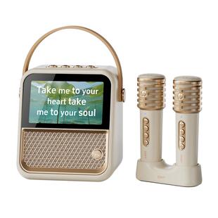 索爱GC300Pro歌词音箱家用一体户外麦克风话筒k歌蓝牙音响家庭ktv