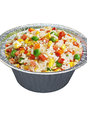 煲仔饭锡纸碗圆形花甲粉打包盒盒