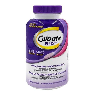 加拿大直邮Caltrate钙尔奇钙片176片新款维生素葡萄糖复合骨质