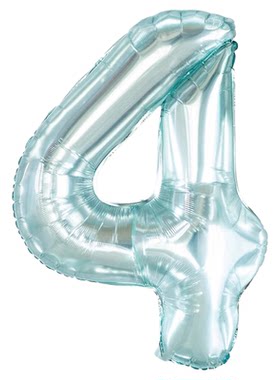 果冻蓝水晶铝膜数字气球生日布置