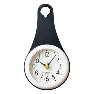 创意防水浴室钟卫生间静音防雾钟表厨房吸盘钟冰箱贴玻璃小挂钟