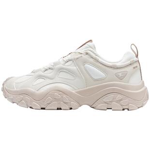 特步山瑶休闲鞋女鞋正品夏季革网轻便运动鞋户外鞋复古跑鞋老爹鞋