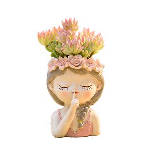 创意小仙女可爱女孩多肉盆栽花盆情绪稳定花盆公司活动女朋友礼物