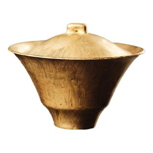 不亦室 松风舍金银彩系列盖碗 程伟手作茶道具泡茶器