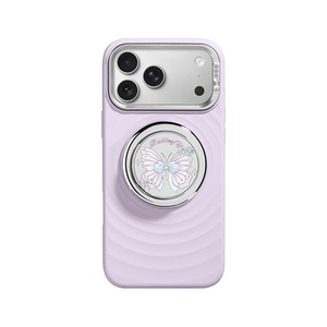 MASFEIL × 结上彩蝶适用iPhone17Promax手机壳新款磁吸带支架苹果17Pro全包保护套液态硅胶Zo7高级感好看女