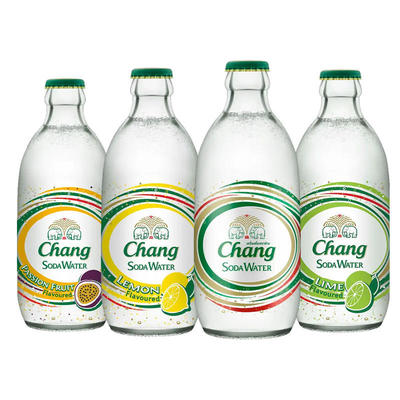 chang牌泰国进口泰象苏打水原味气泡水无糖整箱325ml24瓶饮用水