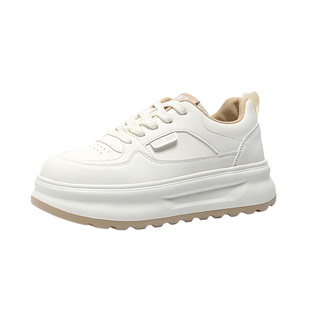 Semir女鞋小白鞋女款2025秋冬新款爆款百搭厚底休闲运动软底板鞋