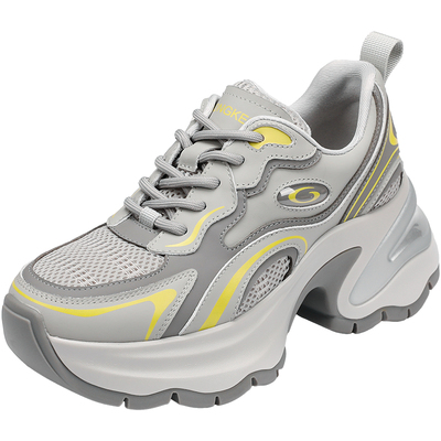 Hongkee/红科女鞋2024秋季新款休闲鞋子厚底增高老爹鞋HB24X301