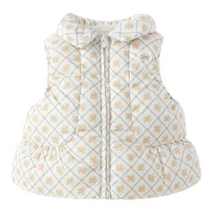 巴拉巴拉宝宝马甲外穿冬装女童背心羽绒服保暖小A版型甜美可爱萌