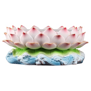 戴玉堂陶瓷水莲莲花底座佛像增高底座观音菩萨佛像加高供佛坐佛座