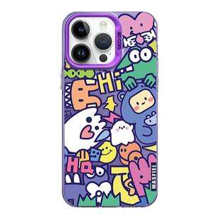 MASFEIL × 抽象涂鸦适用iPhone17Promax手机壳磁吸带支架14苹果16pro保护套的12创意高级15全包防摔ip13新款