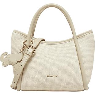 百思图26春商场新款小众设计手提包女朋友礼物女士斜挎包J8A96AX6