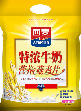 西麦特浓牛奶营养燕麦片700g冲饮
