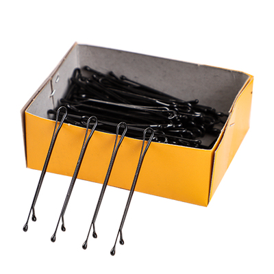 黑色圆头盘发夹影楼跟妆