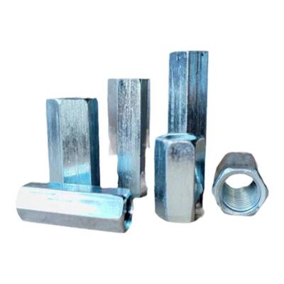 冷镀锌六角接头母加长螺母