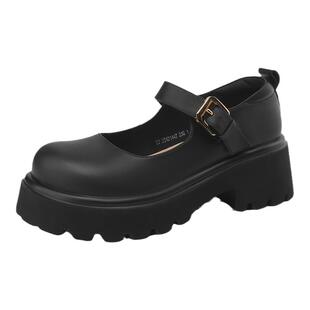 达芙妮单鞋女秋季黑色厚底乐福鞋女2026新款百搭玛丽珍小皮鞋秋款