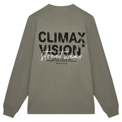 CLIMAXVISION撞色字母印花长袖