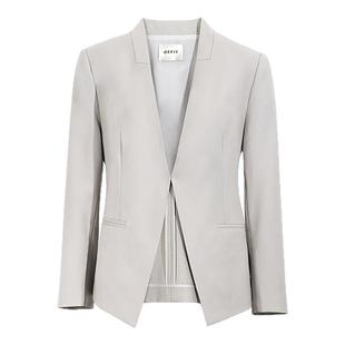 OFFIY高级羊毛系列-TH经典气质职业短款商务西装外套25春夏新款